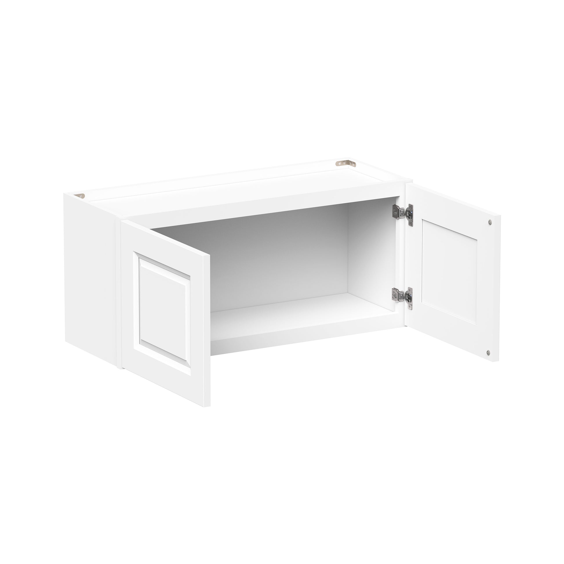 Glacier White RTA 24"-36"W x 12"D x 12"/15"H Short Wall Cabinets With 2 Doors