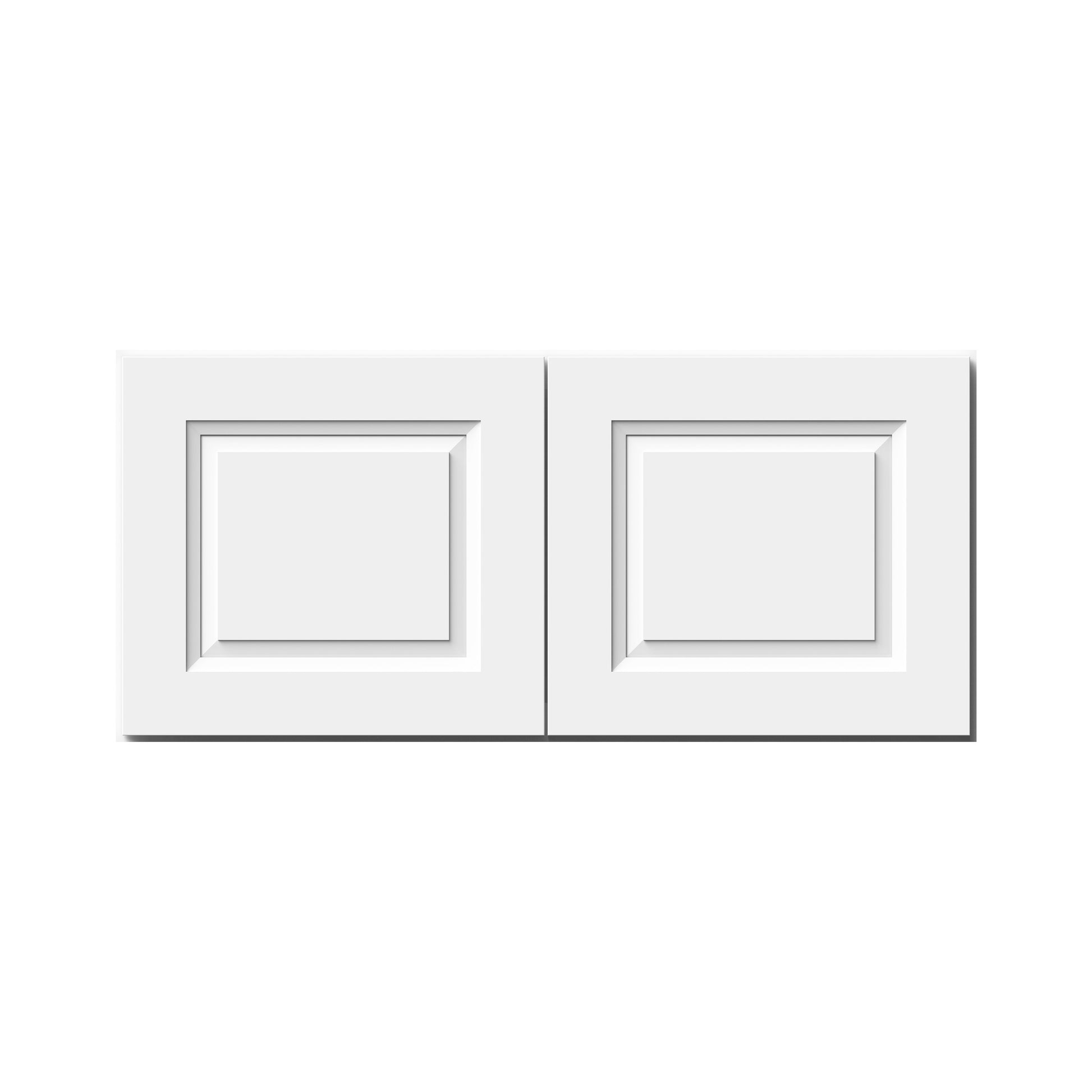 Glacier White RTA 24"-36"W x 12"D x 12"/15"H Short Wall Cabinets With 2 Doors