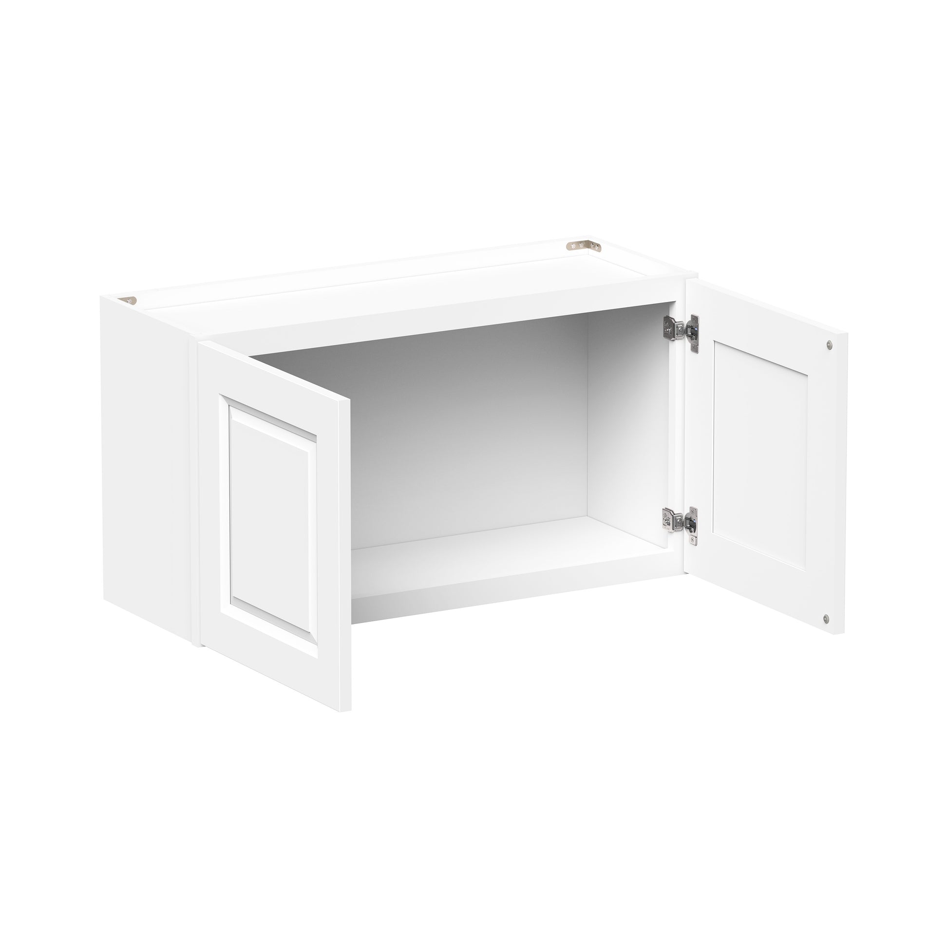 Glacier White RTA 24"-36"W x 12"D x 18"H Short Wall Cabinets With 2 Doors