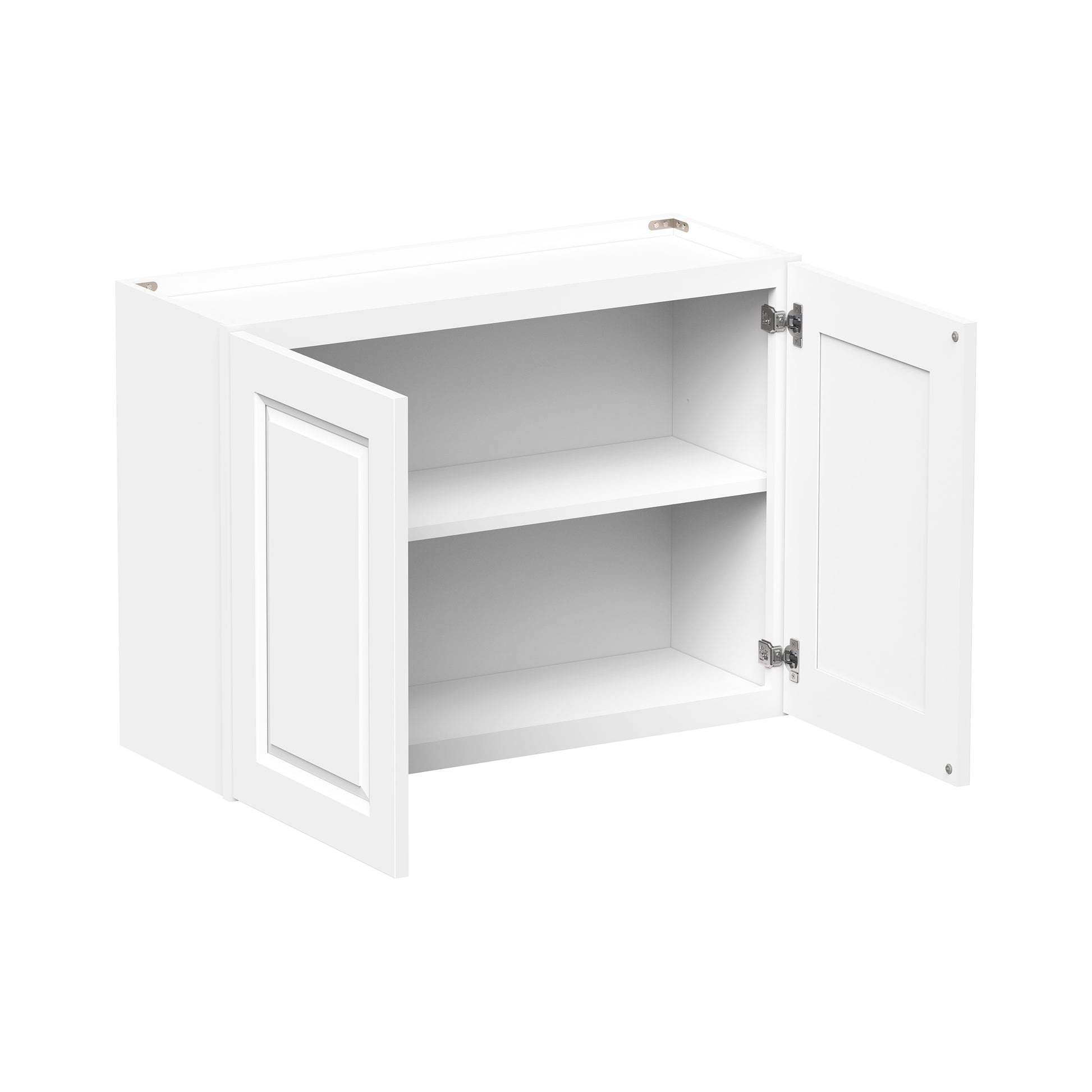 Glacier White RTA 24"-36"W x 12"D x 24"H Short Wall Cabinets With 2 Doors & 1 Shelf