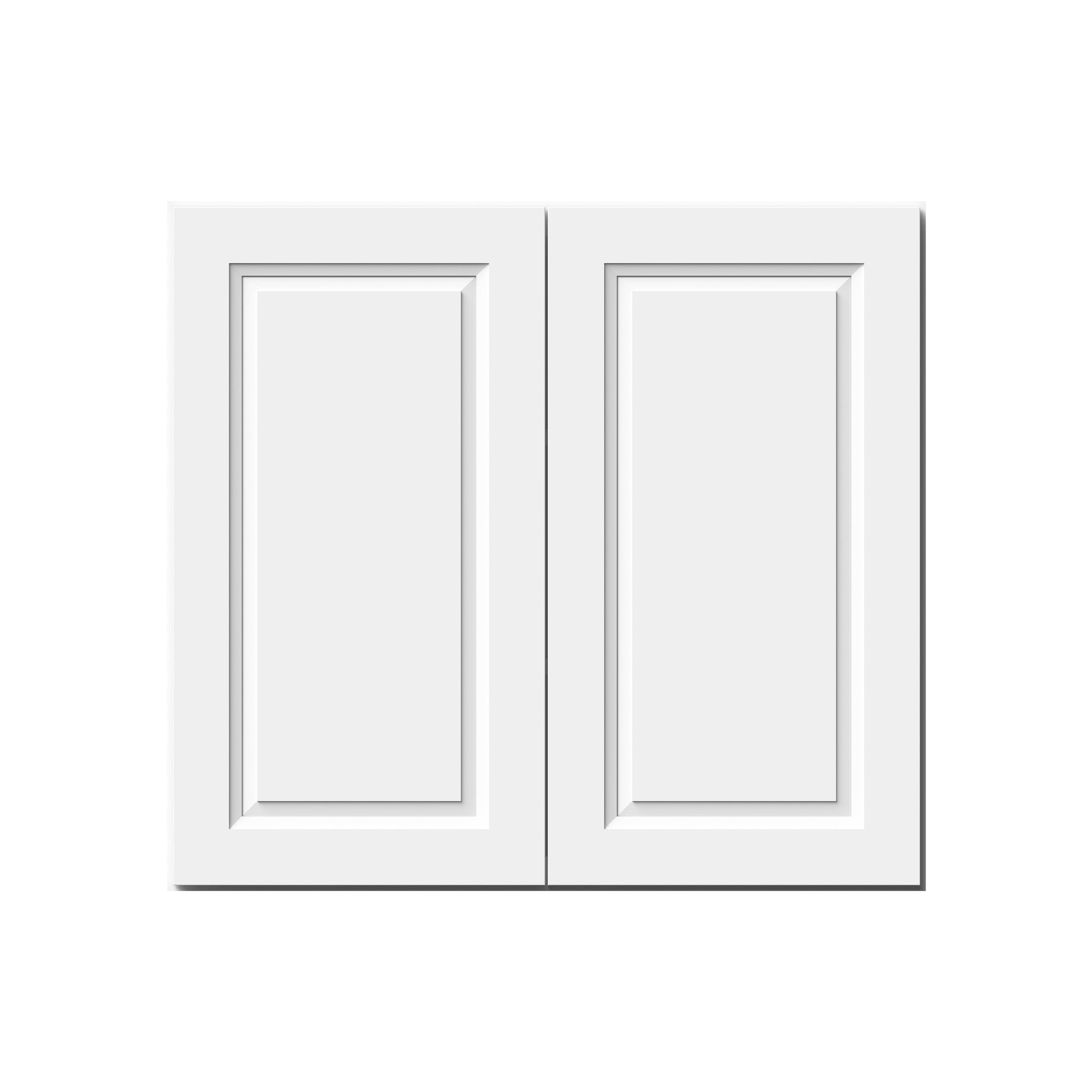 Glacier White RTA 24"-36"W x 12"D x 30"/36"H Standard Wall Cabinets With 2 Doors & 2 Shelves