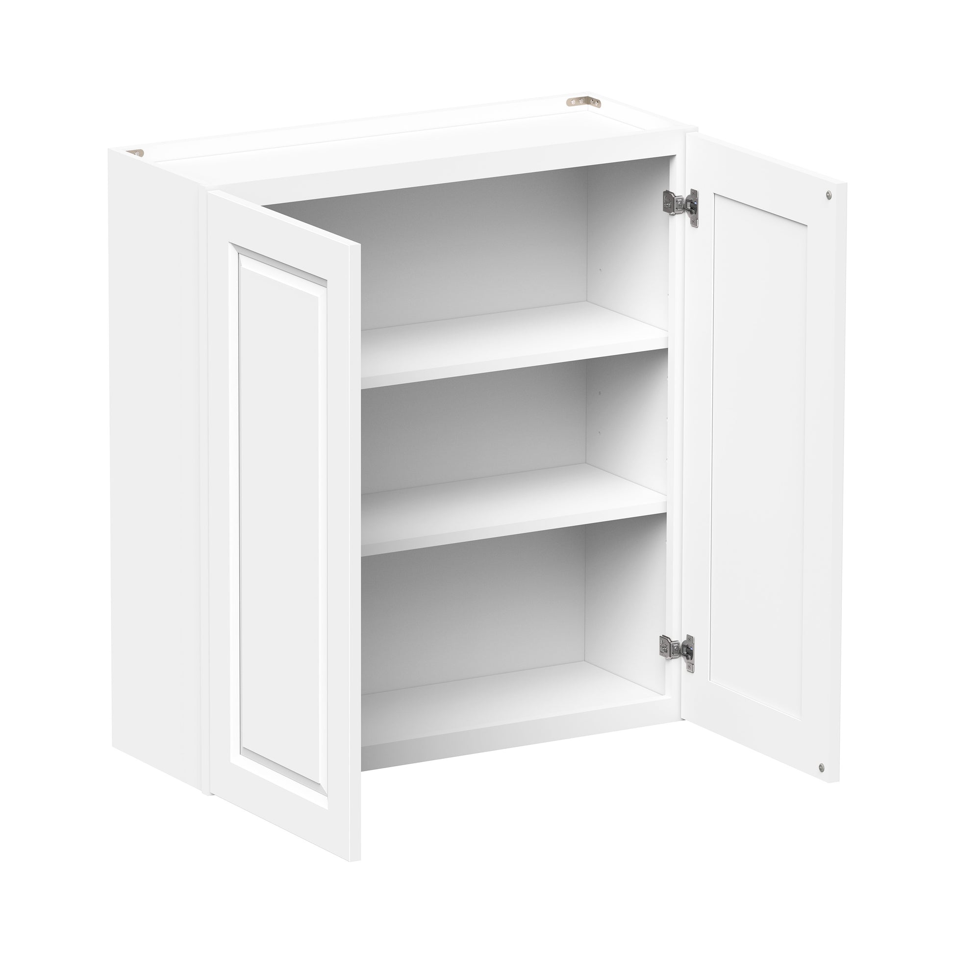 Glacier White RTA 24"-36"W x 12"D x 30"/36"H Standard Wall Cabinets With 2 Doors & 2 Shelves