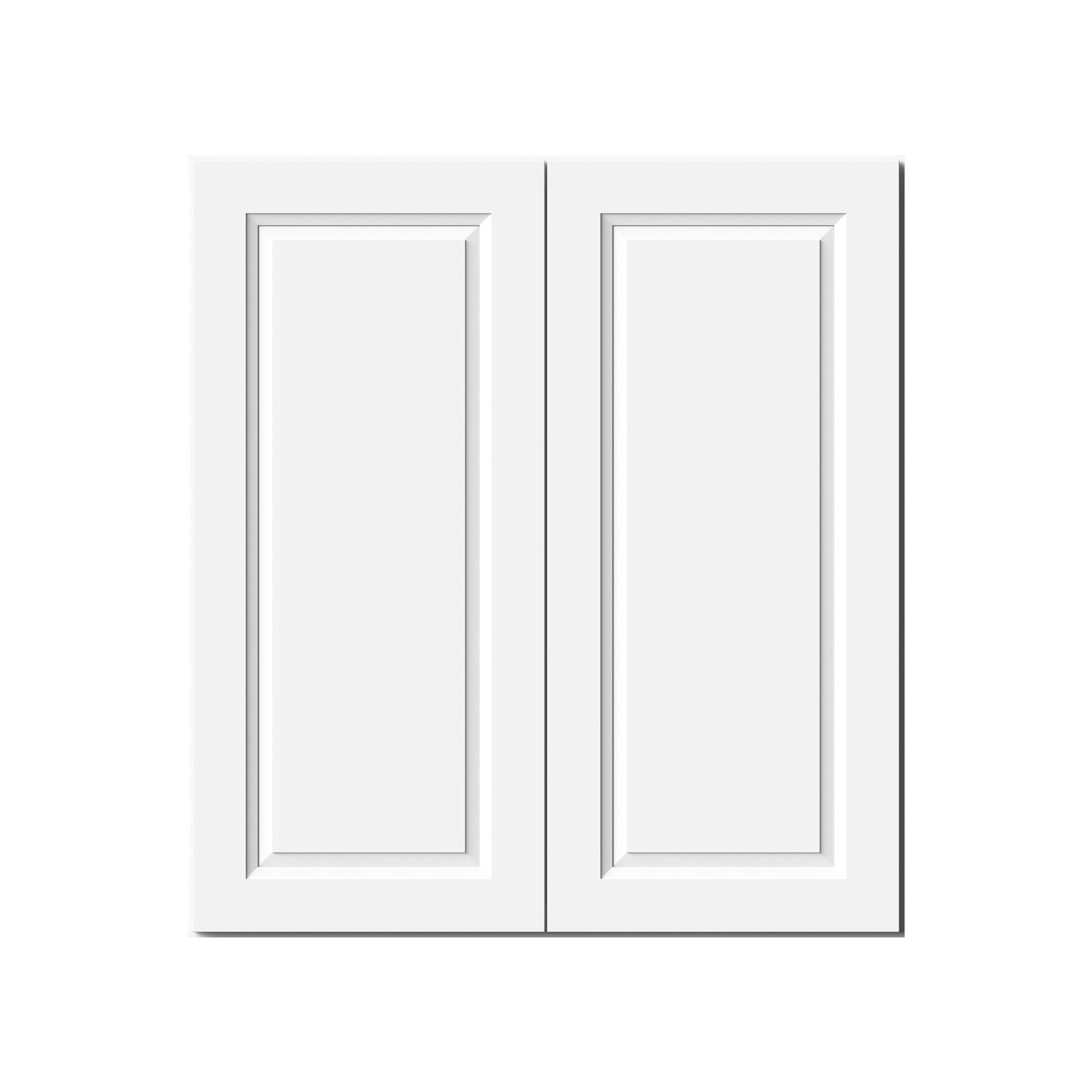 Glacier White RTA 24"-36"W x 12"D x 30"/36"H Standard Wall Cabinets With 2 Doors & 2 Shelves