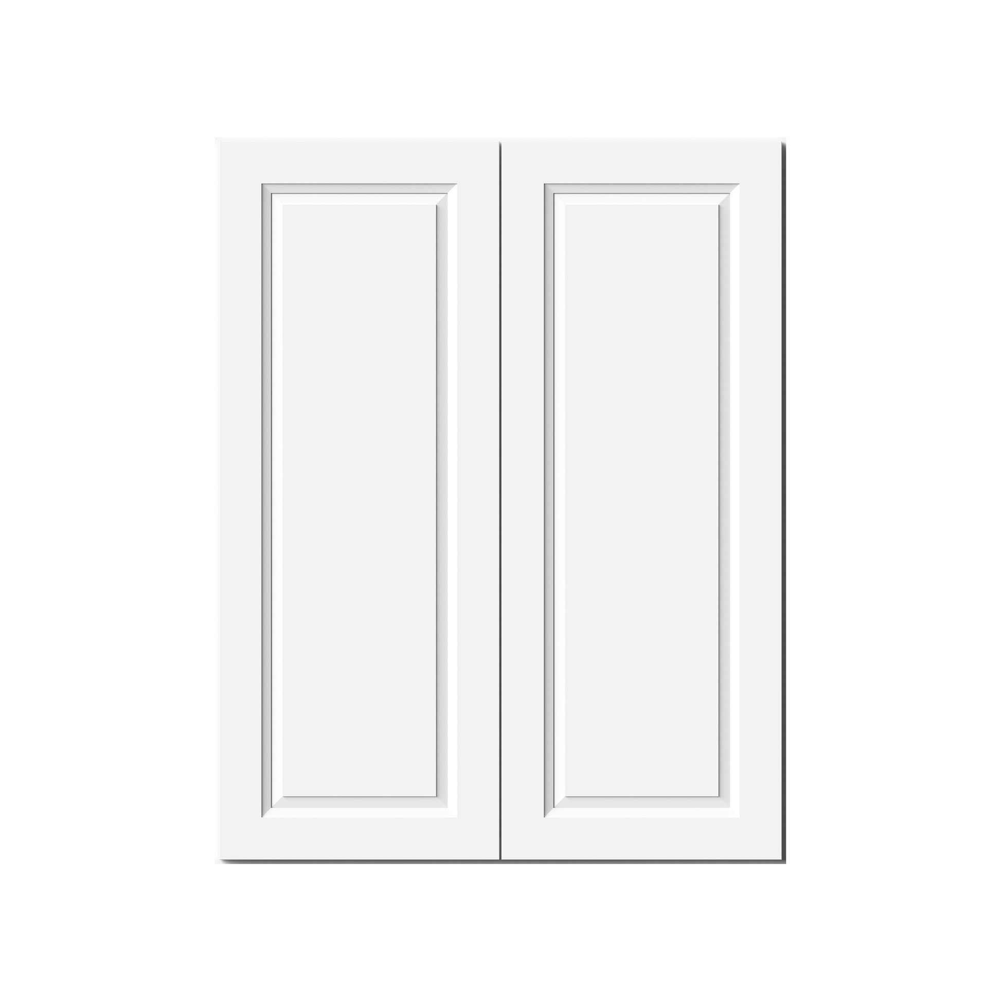Glacier White RTA 24"-36"W x 12"D x 42"H Standard Wall Cabinets With 2 Doors & 3 Shelves
