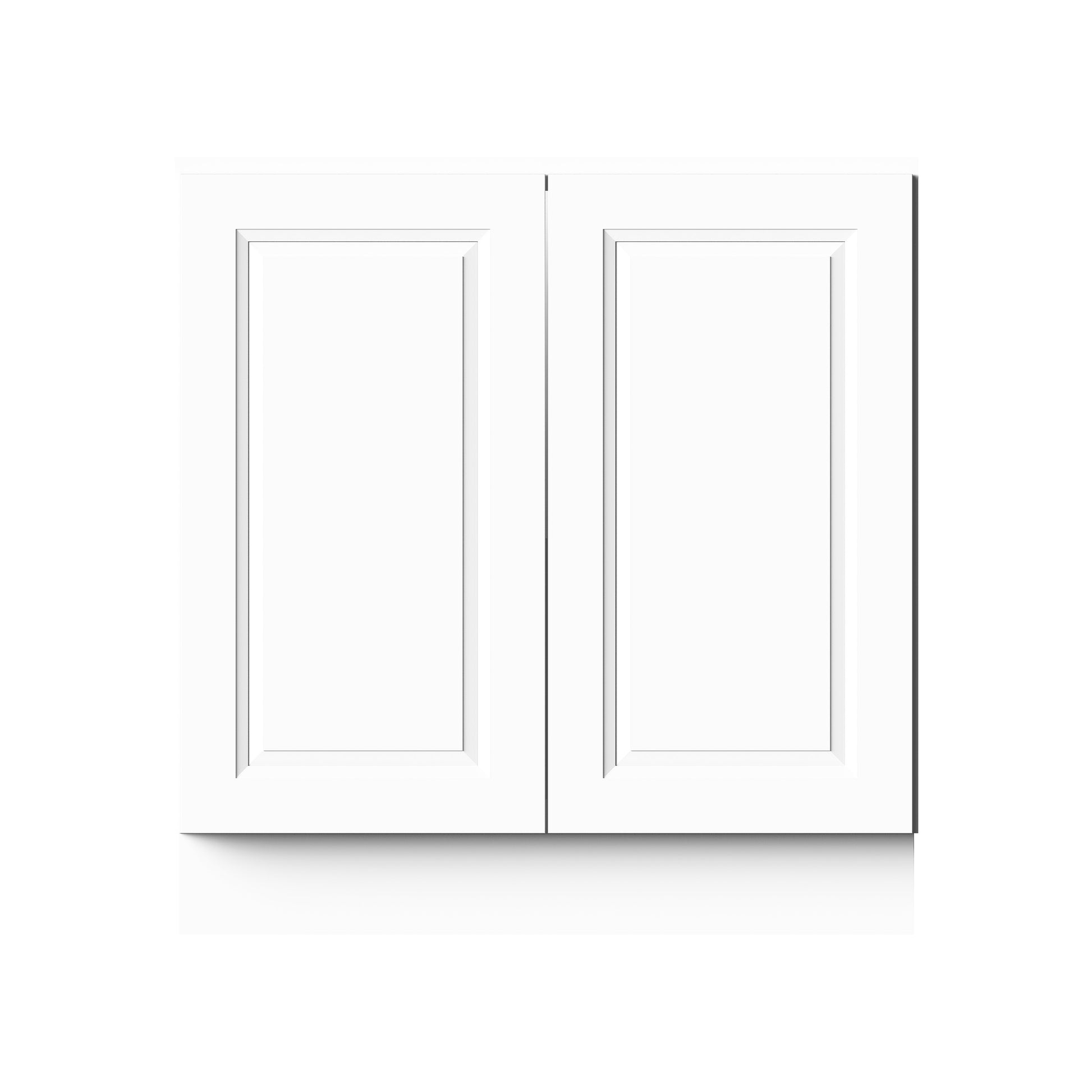 Glacier White RTA 24"-36"W x 24"D x 34.5"H Full Height Door Base Cabinets With 2 Doors & 1 Shelf