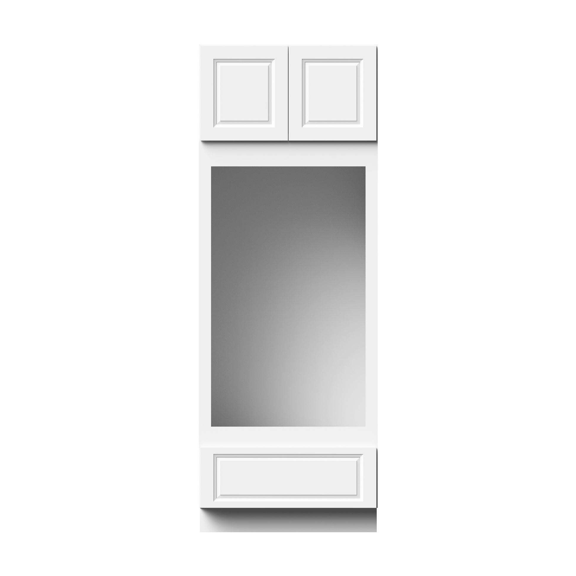 Glacier White RTA 33"W x 27"D x 84"/90"H Double Oven Cabinets With 2 Doors & 1 Drawer