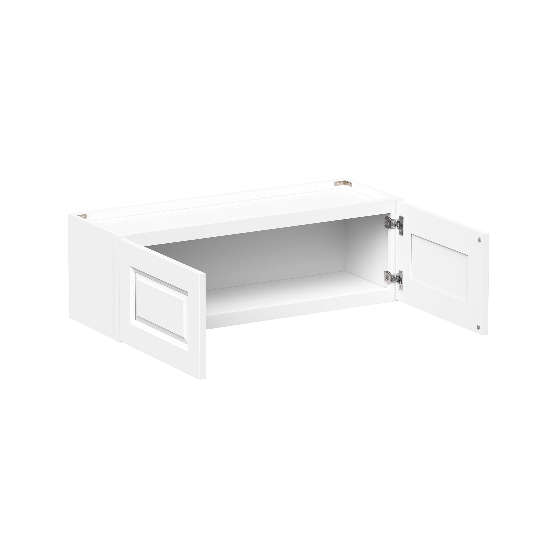 Glacier White RTA 24"-36"W x 12"D x 12"/15"H Short Wall Cabinets With 2 Doors