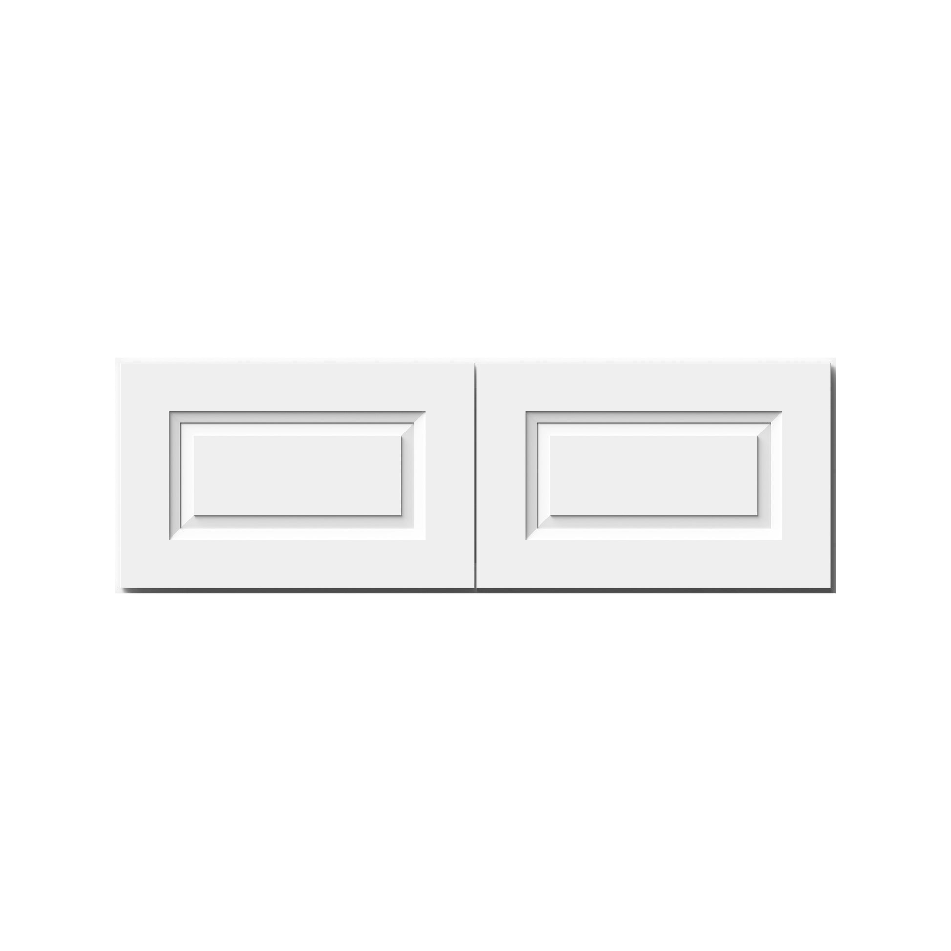 Glacier White RTA 24"-36"W x 12"D x 12"/15"H Short Wall Cabinets With 2 Doors