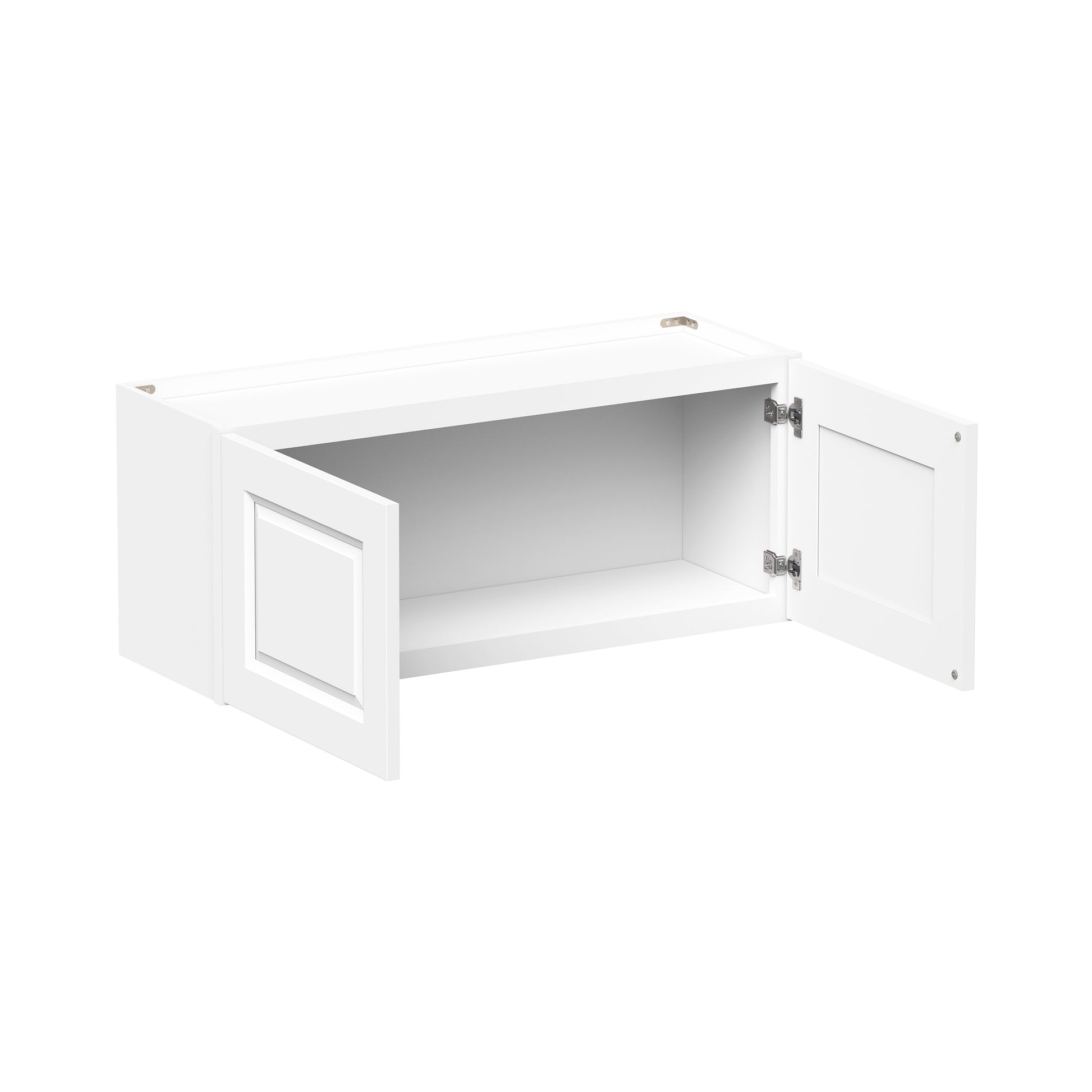 Glacier White RTA 24"-36"W x 12"D x 12"/15"H Short Wall Cabinets With 2 Doors