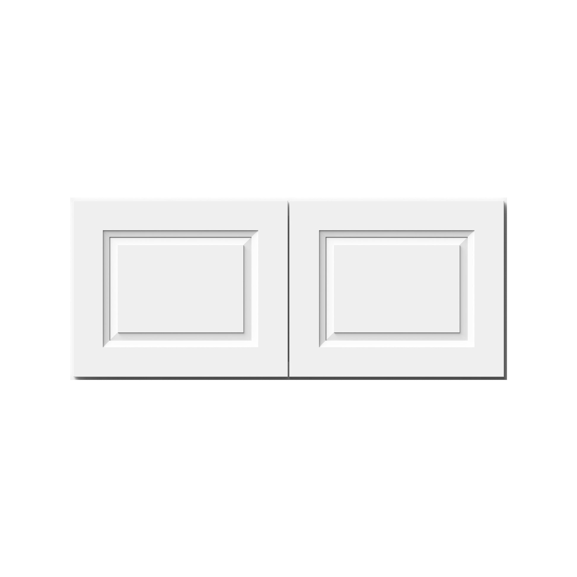 Glacier White RTA 24"-36"W x 12"D x 12"/15"H Short Wall Cabinets With 2 Doors