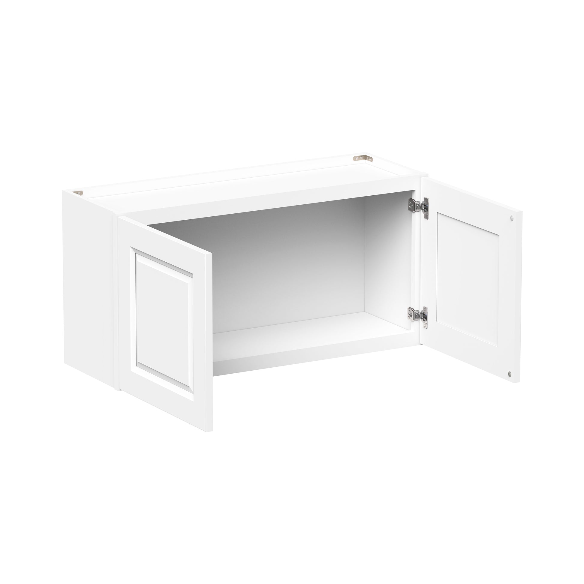 Glacier White RTA 24"-36"W x 12"D x 18"H Short Wall Cabinets With 2 Doors