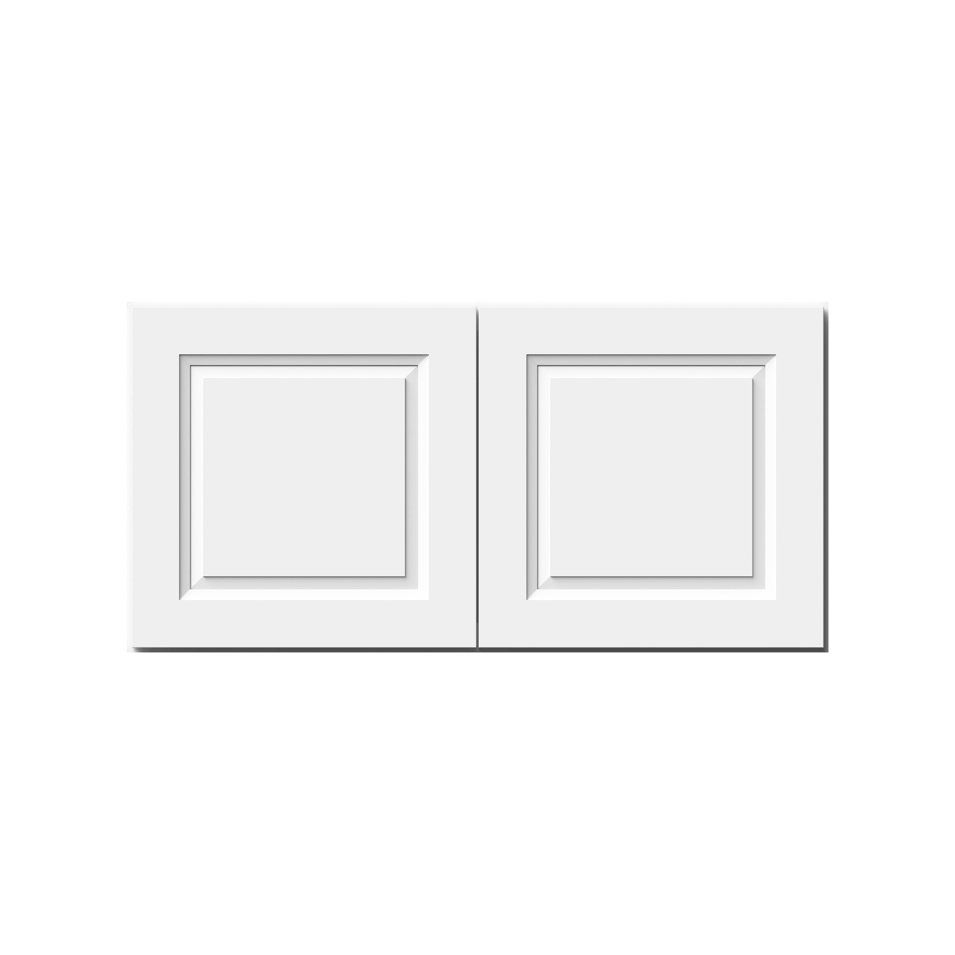 Glacier White RTA 24"-36"W x 12"D x 18"H Short Wall Cabinets With 2 Doors