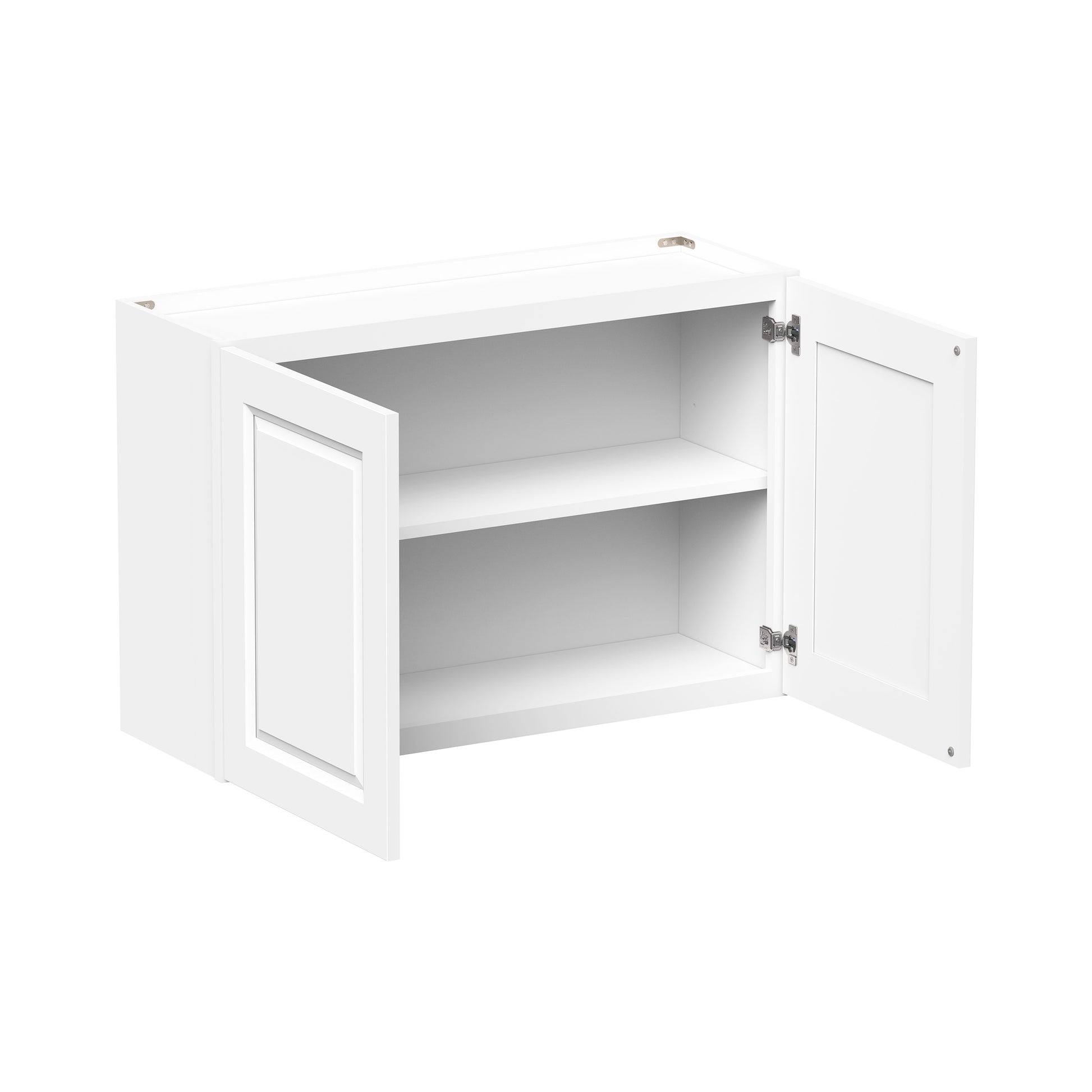 Glacier White RTA 24"-36"W x 12"D x 24"H Short Wall Cabinets With 2 Doors & 1 Shelf