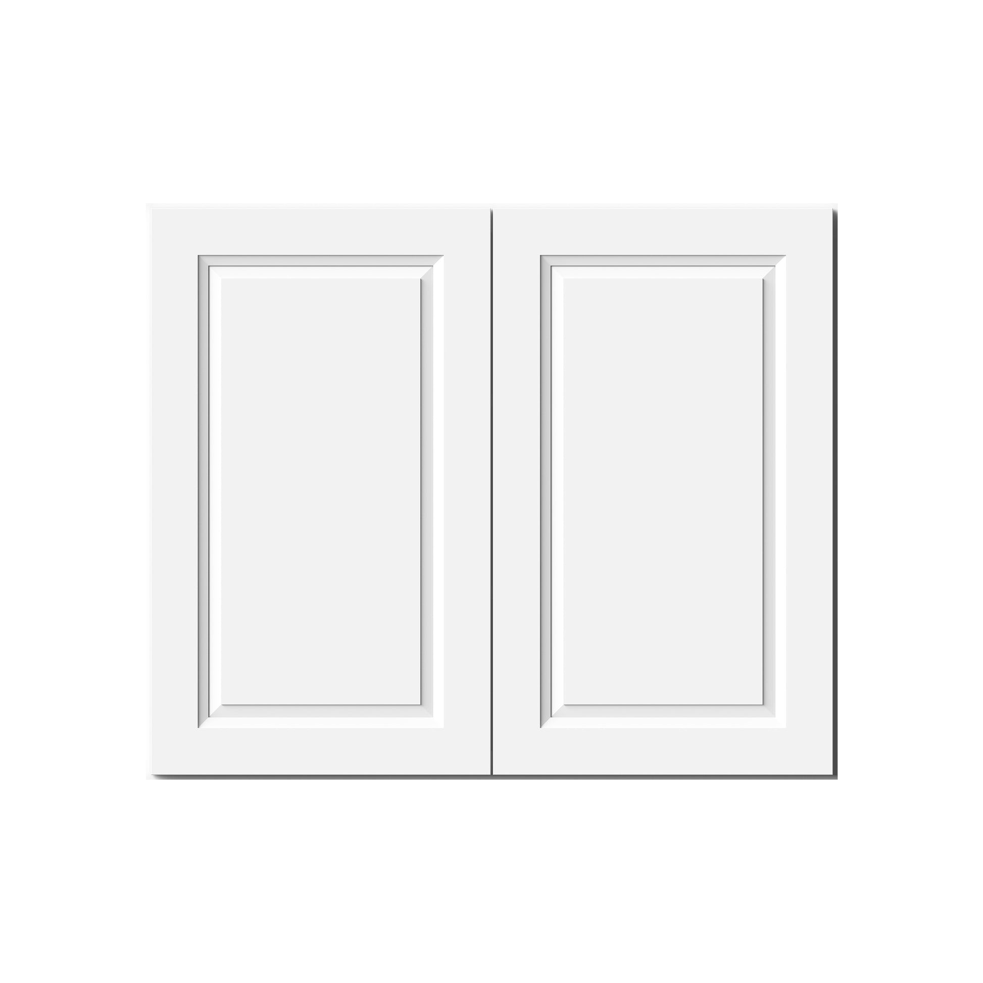 Glacier White RTA 24"-36"W x 12"D x 30"/36"H Standard Wall Cabinets With 2 Doors & 2 Shelves