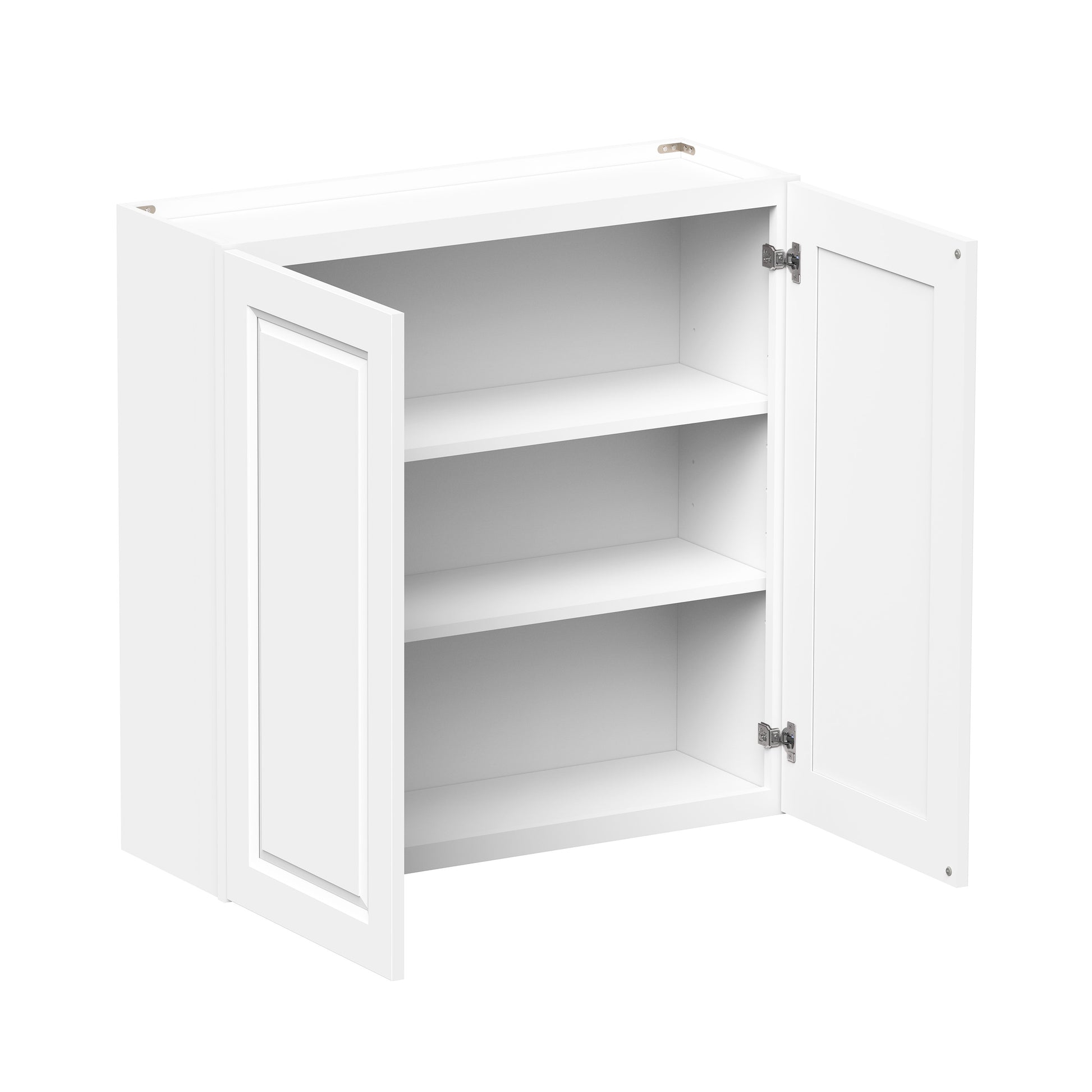 Glacier White RTA 24"-36"W x 12"D x 30"/36"H Standard Wall Cabinets With 2 Doors & 2 Shelves