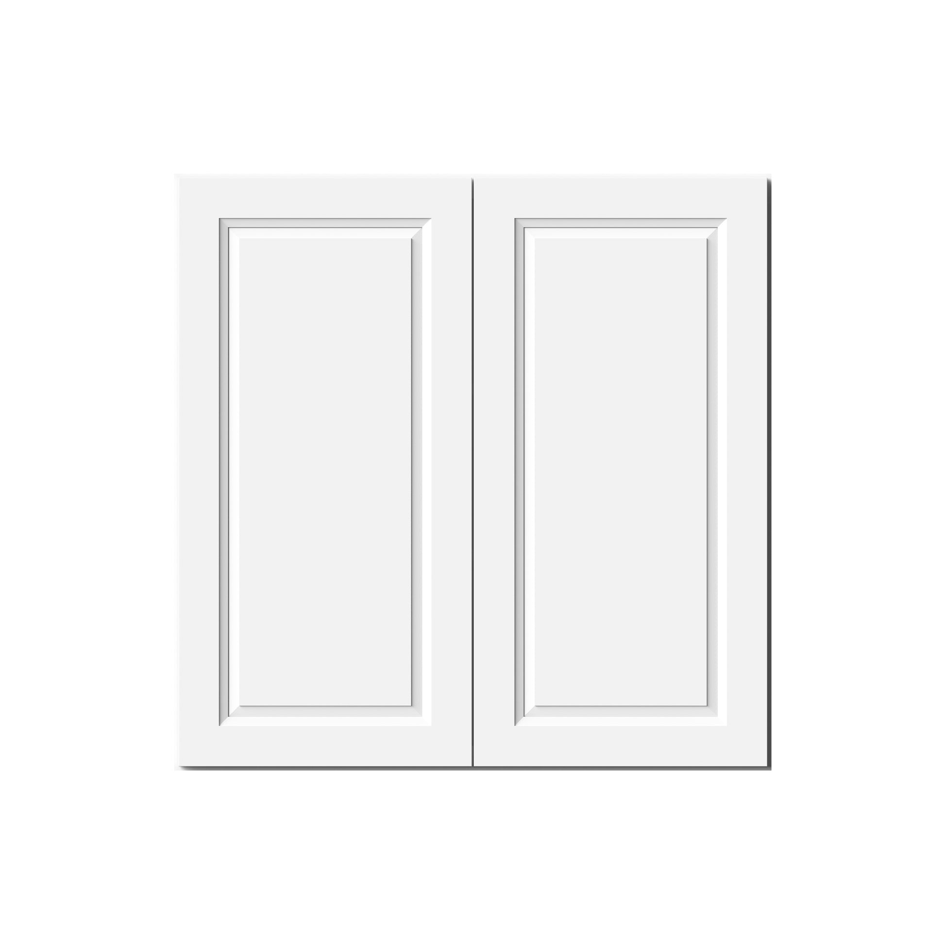 Glacier White RTA 24"-36"W x 12"D x 30"/36"H Standard Wall Cabinets With 2 Doors & 2 Shelves