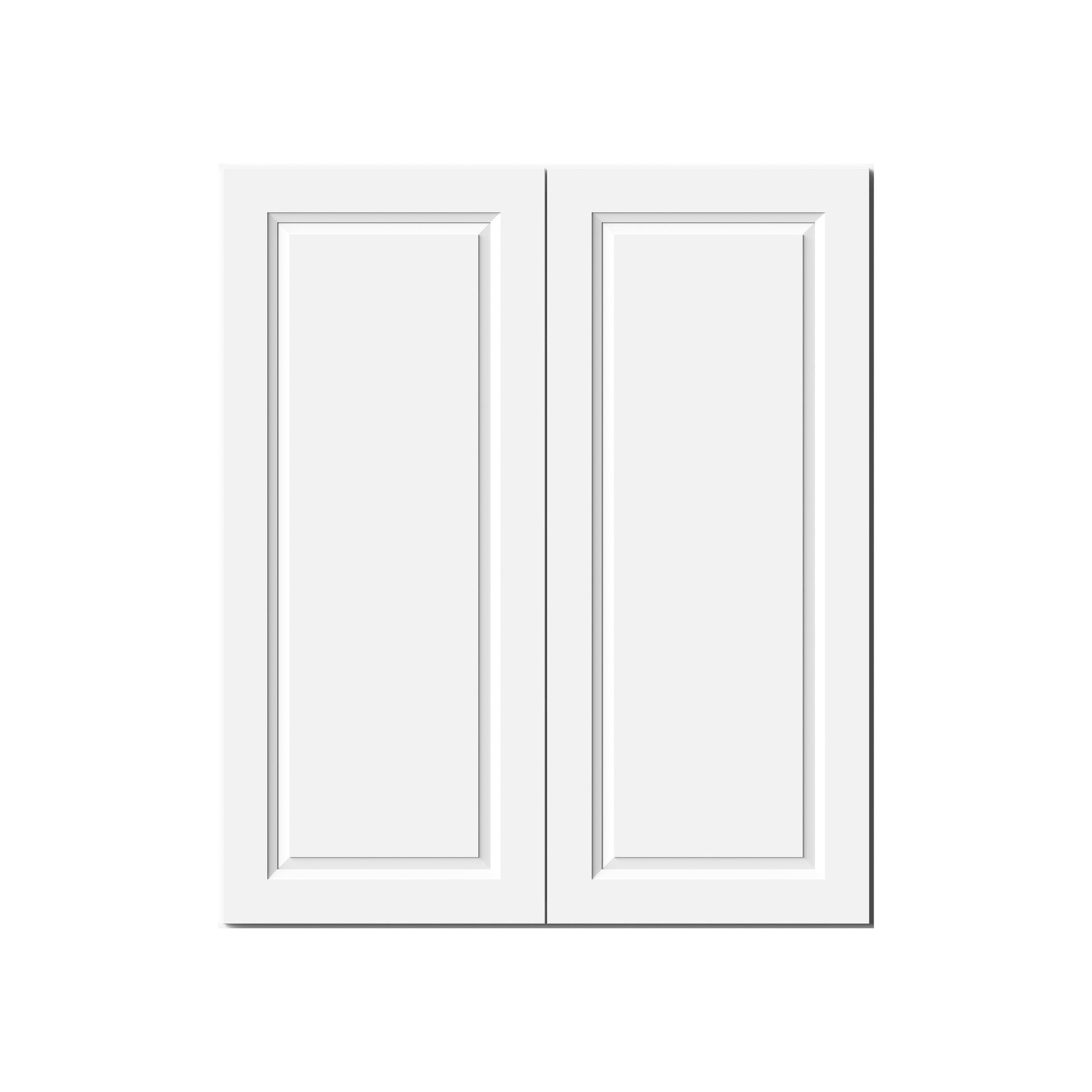 Glacier White RTA 24"-36"W x 12"D x 42"H Standard Wall Cabinets With 2 Doors & 3 Shelves