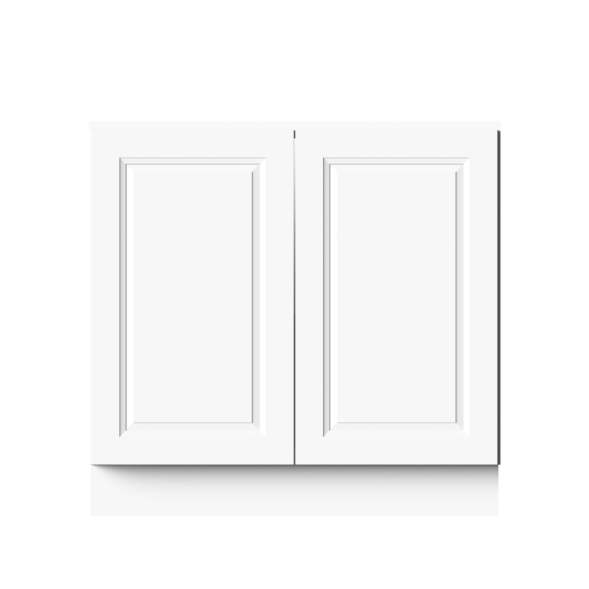 Glacier White RTA 24"-36"W x 24"D x 34.5"H Full Height Door Base Cabinets With 2 Doors & 1 Shelf