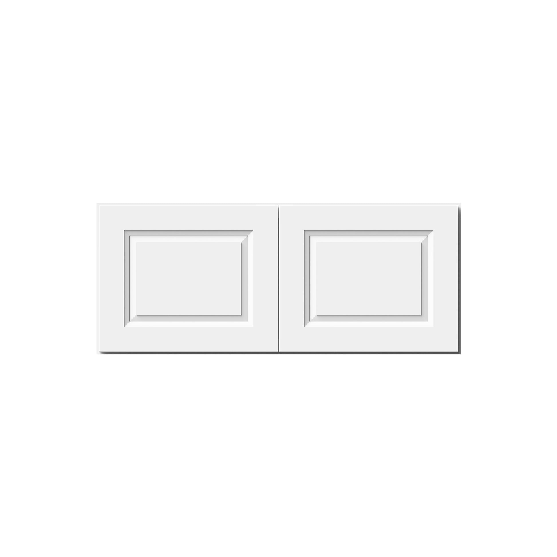 Glacier White RTA 36"W x 27"D x 12"-18"H Deep Wall Cabinets With 2 Doors