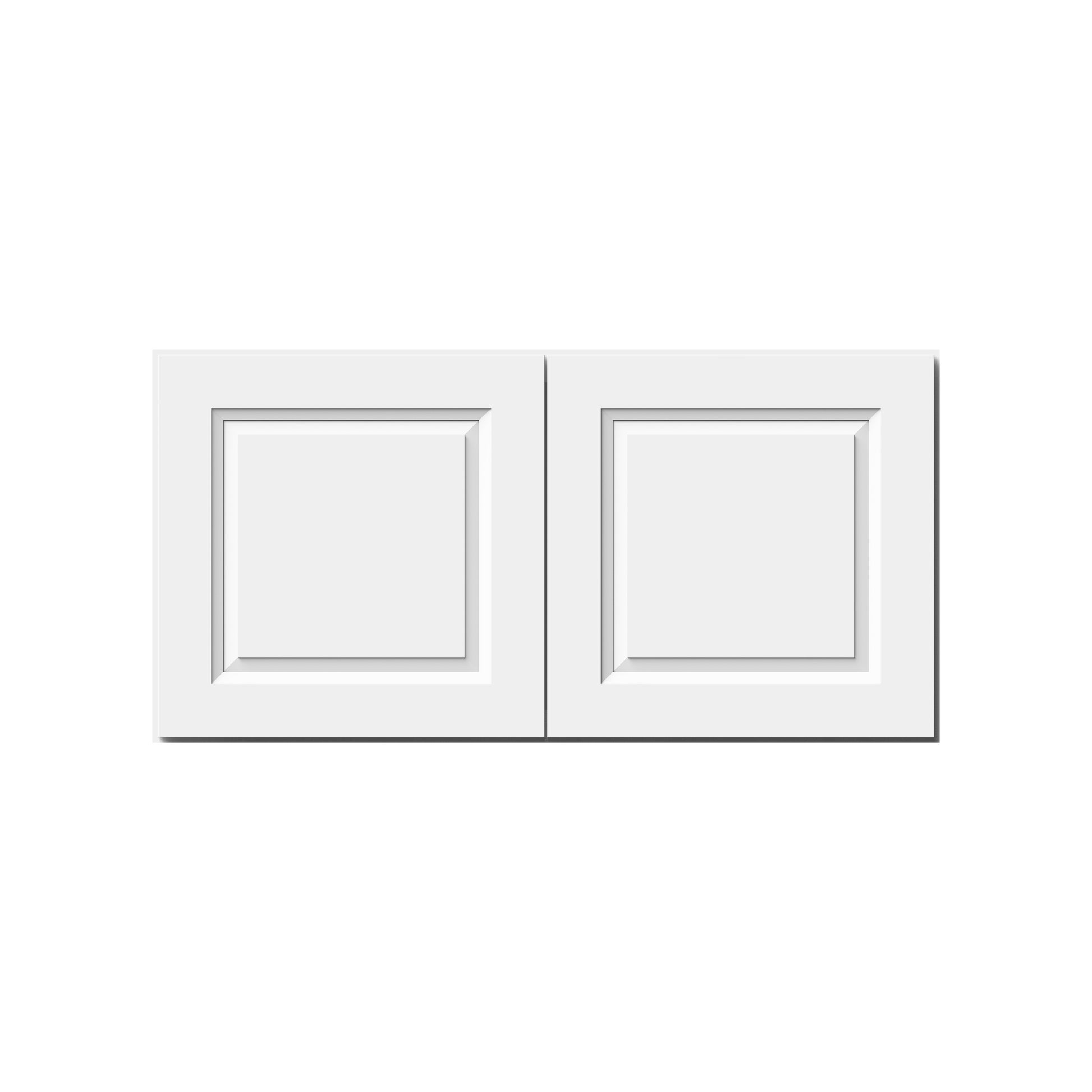 Glacier White RTA 36"W x 27"D x 12"-18"H Deep Wall Cabinets With 2 Doors