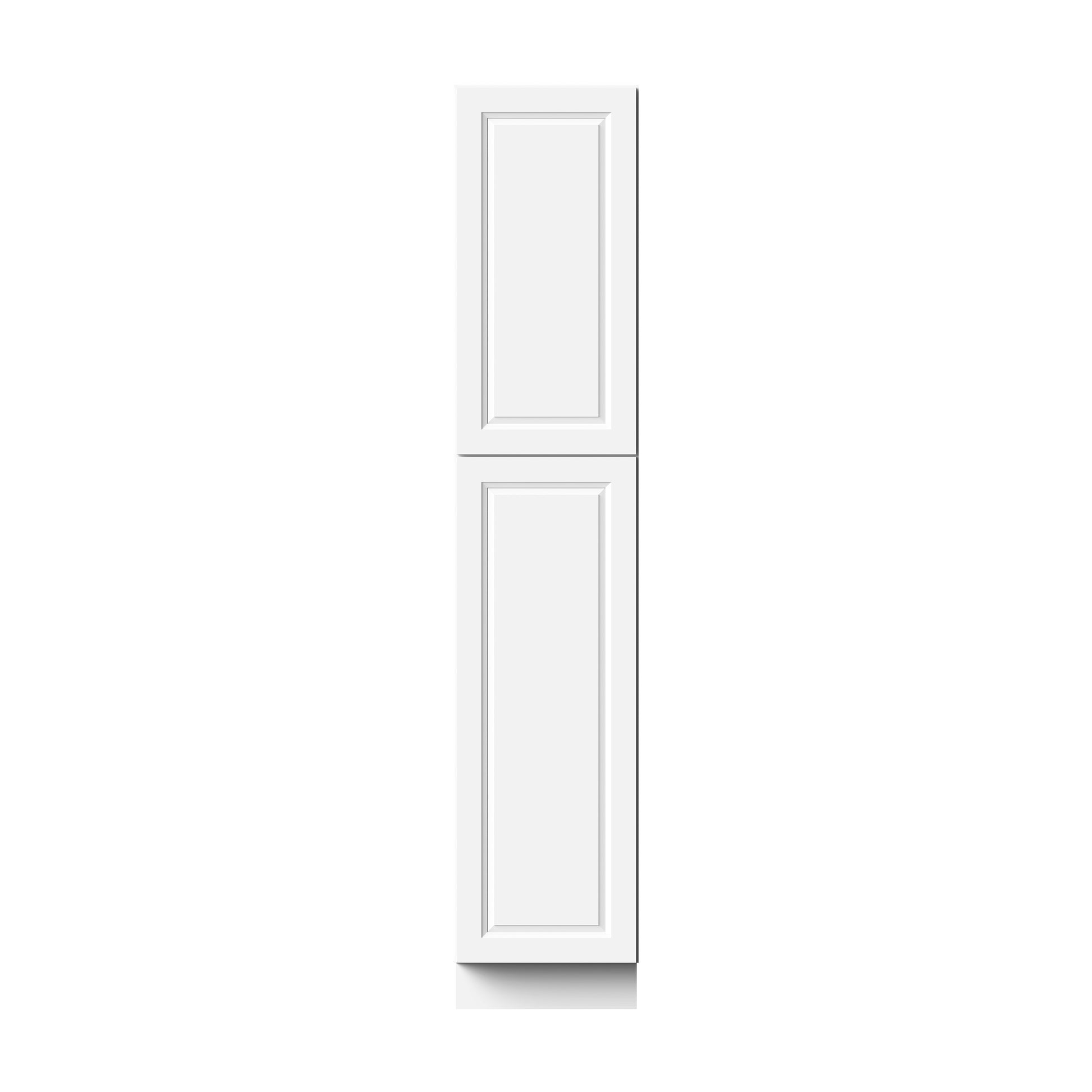 Glacier White RTA 18"W x 27"D x 84"/90"H Pantry Tall Cabinet With 2 Doors & 4 Shelves