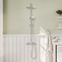 9.5" Thermostatic Rain Shower Faucet with Slide Bar and Hand Shower