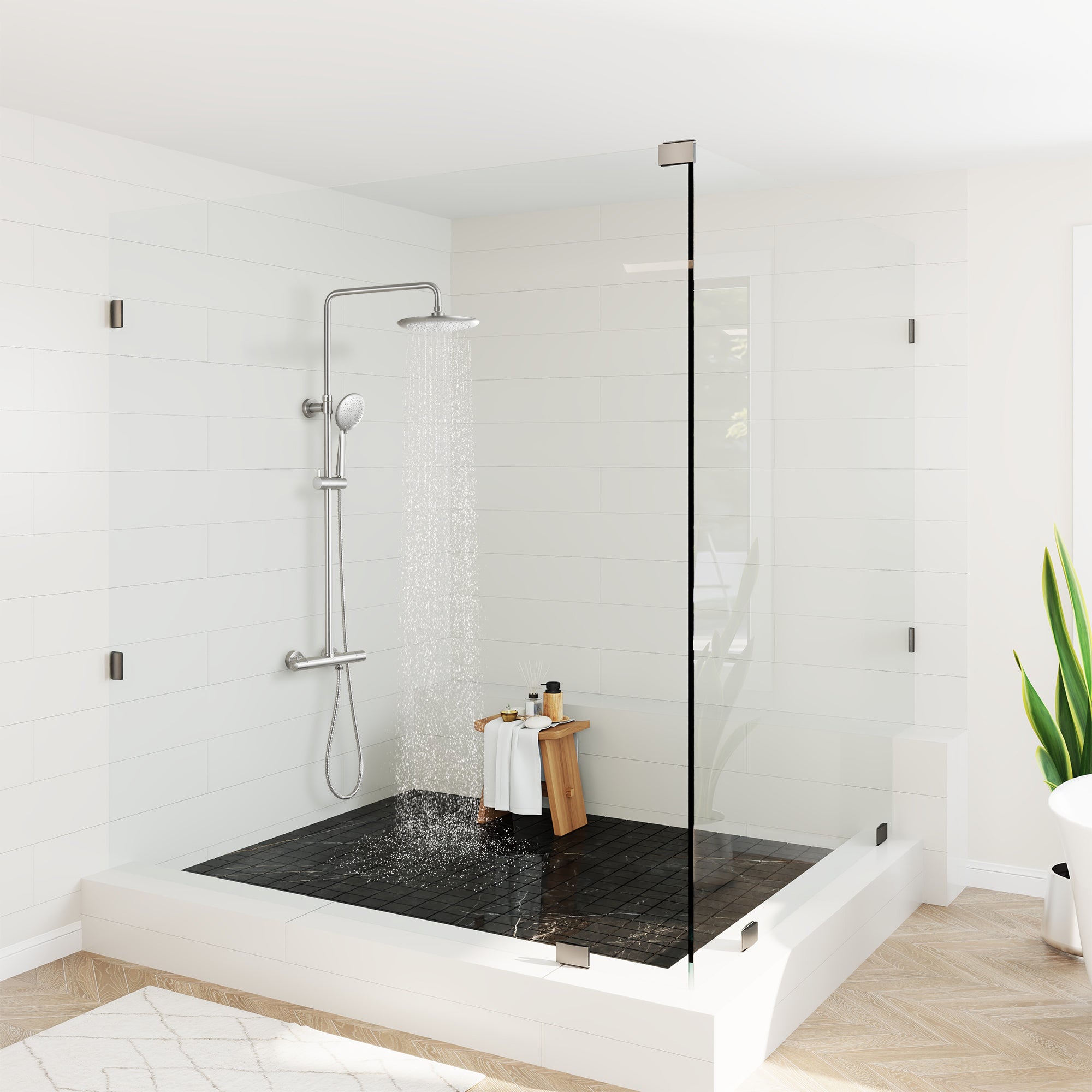 SISANDI MIES CLASSIC サイズ2 rain shower SP-AZ075 - ANZZI Coastal Series 44 in. 2-Jetted Full Body Shower