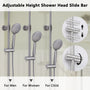 9.5" Thermostatic Rain Shower Faucet with Slide Bar and Hand Shower