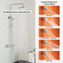 9.5" Thermostatic Rain Shower Faucet with Slide Bar and Hand Shower