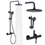 9.5" Thermostatic Rain Shower Faucet with Slide Bar and Hand Shower