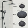 9.5" Thermostatic Rain Shower Faucet with Slide Bar and Hand Shower