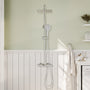 9.8" Thermostatic Rain Shower Faucet with Tub Spout in Brushed Nickel