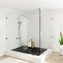 9.8" Thermostatic Rain Shower Faucet with Tub Spout in Brushed Nickel