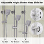 9.8" Thermostatic Rain Shower Faucet with Tub Spout in Brushed Nickel