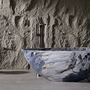 59" Egg-Shaped Solid Surface Freestanding Bathtub with Spa-Like Comfort