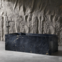 67" Rectangular Solid Surface Freestanding Bathtub with Square Silhouette