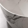59" Egg-Shaped Solid Surface Freestanding Bathtub with Spa-Like Comfort