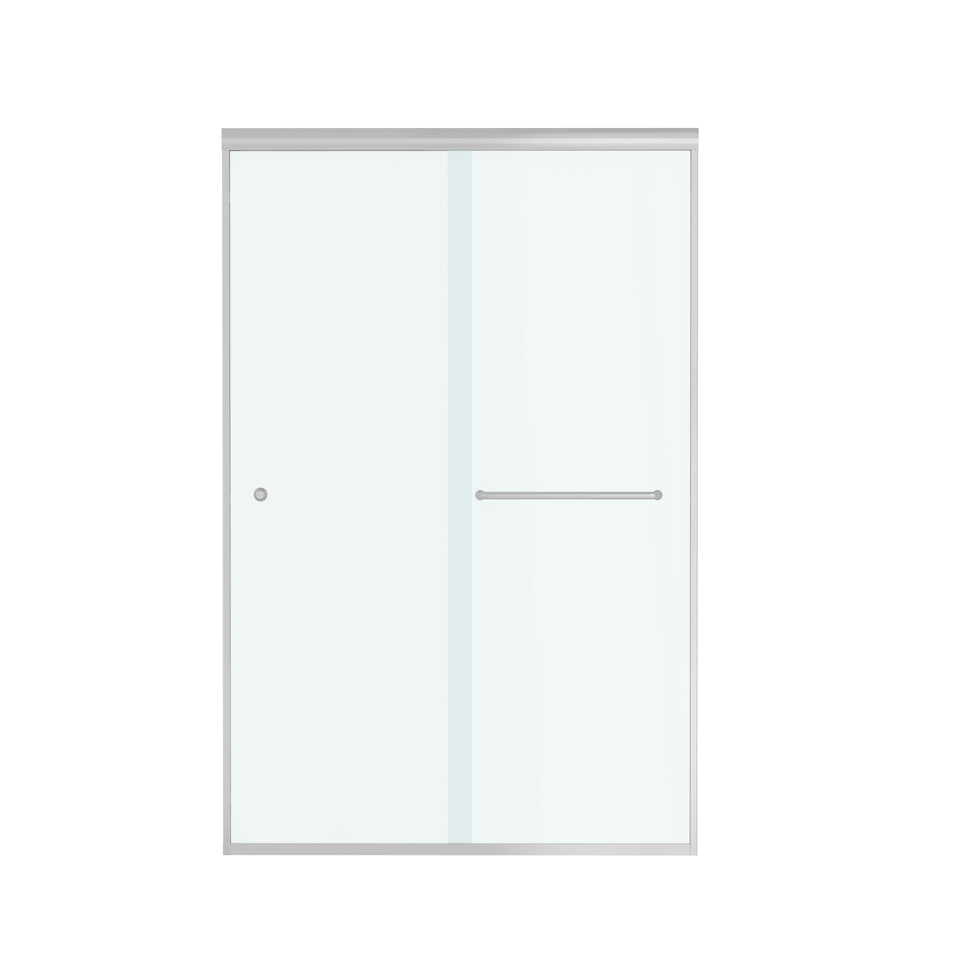 48"x72" Frame Sliding Shower Door with Soft Close and Clear Tempered Glass