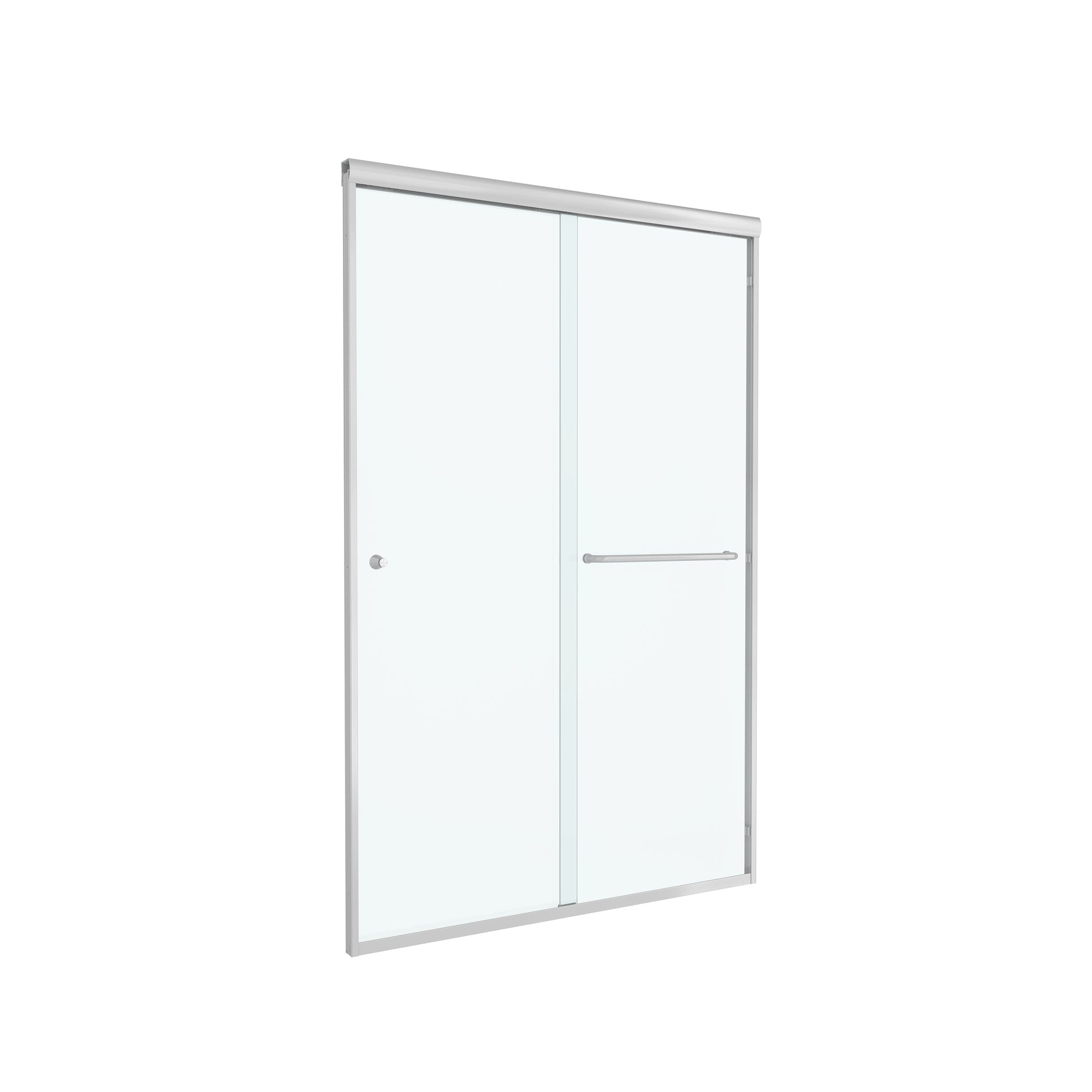 48"x72" Frame Sliding Shower Door with Soft Close and Clear Tempered Glass