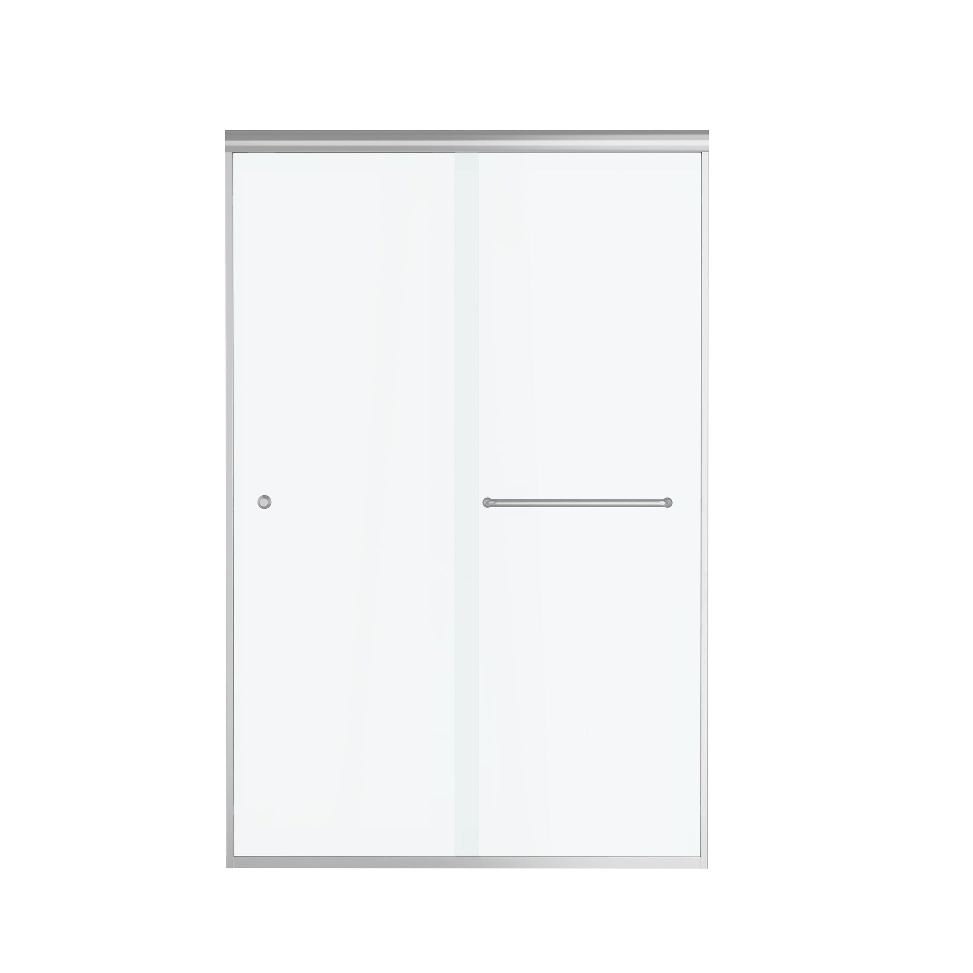 48"x72" Frame Sliding Shower Door with Soft Close and Clear Tempered Glass