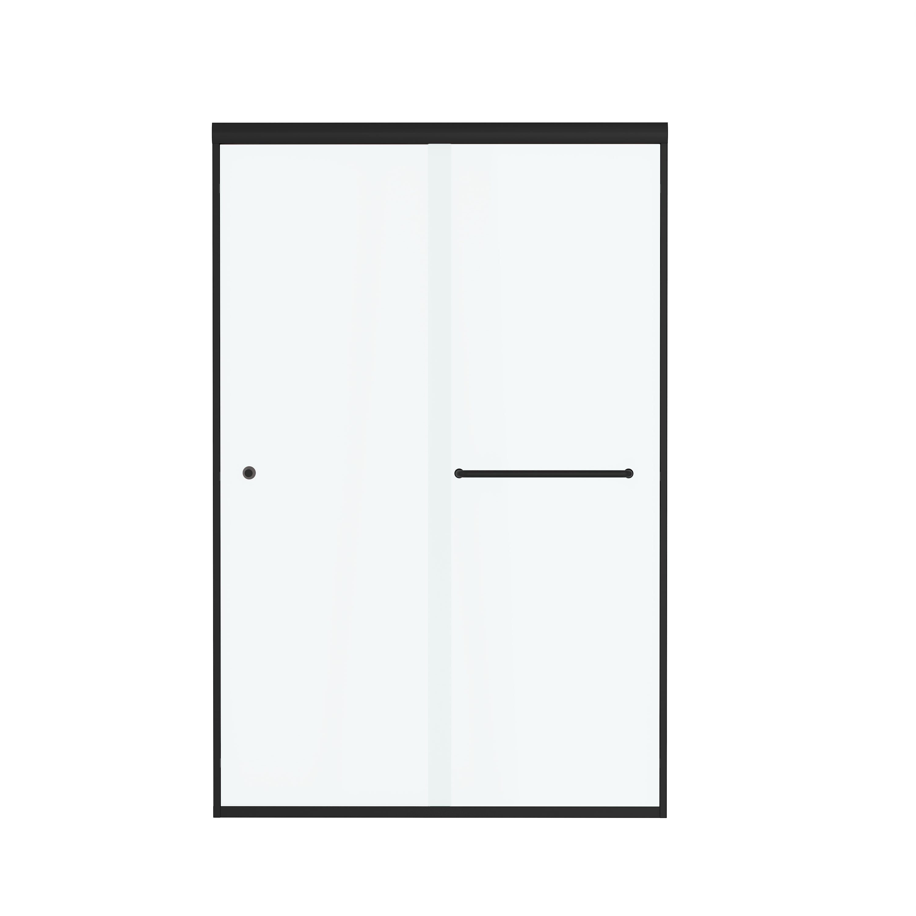 48"x72" Frame Sliding Shower Door with Soft Close and Clear Tempered Glass