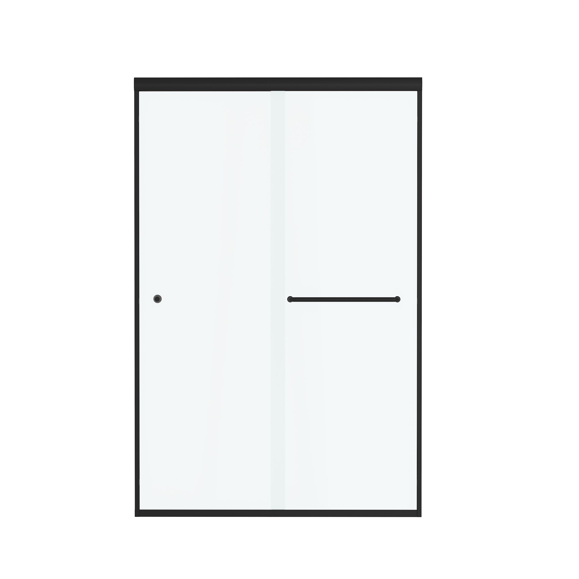 48"x72" Frame Sliding Shower Door with Soft Close and Clear Tempered Glass
