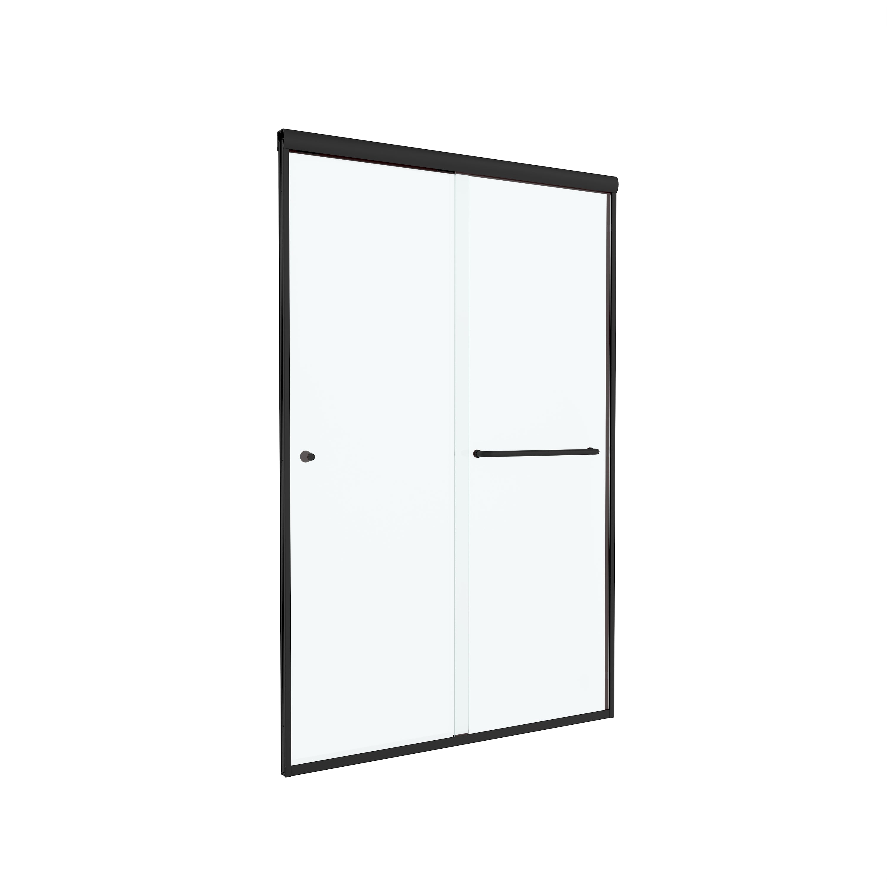 48"x72" Frame Sliding Shower Door with Soft Close and Clear Tempered Glass