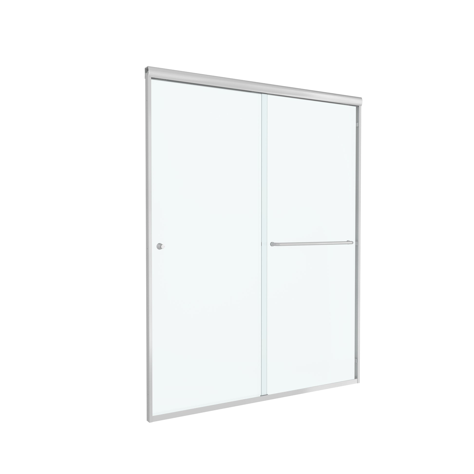 60"x72" Frame Sliding Shower Door with Soft Close and Clear Tempered Glass