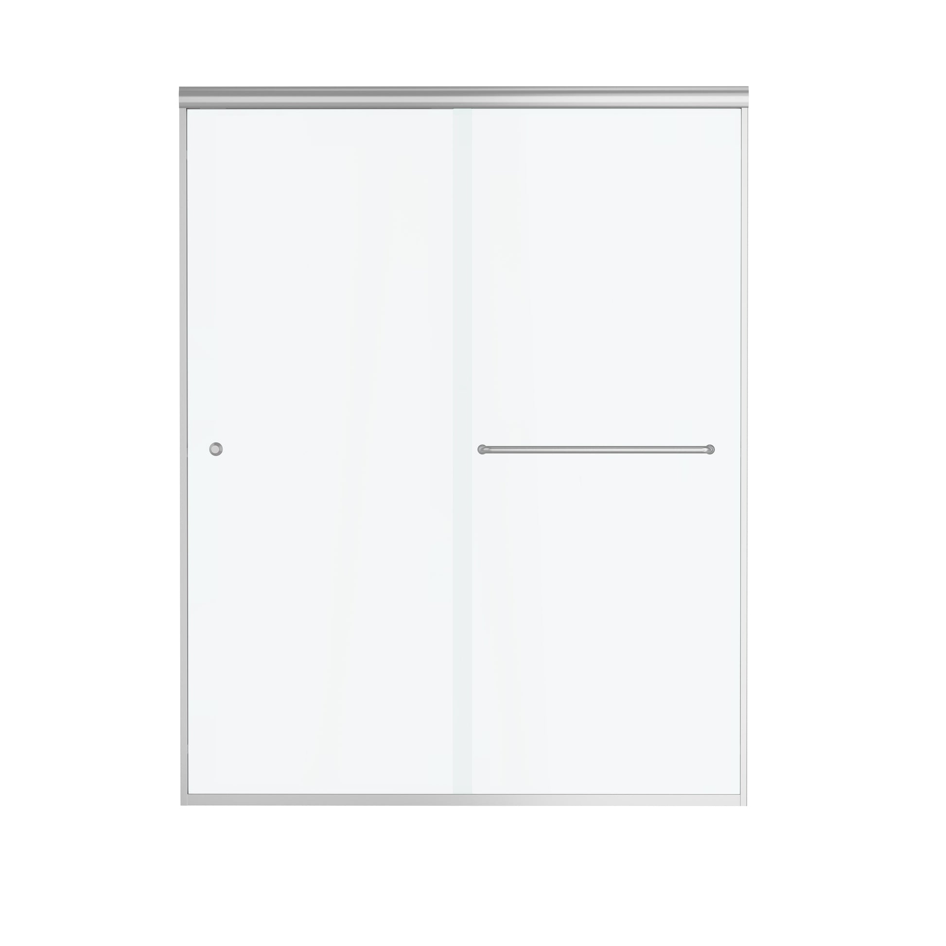60"x72" Frame Sliding Shower Door with Soft Close and Clear Tempered Glass