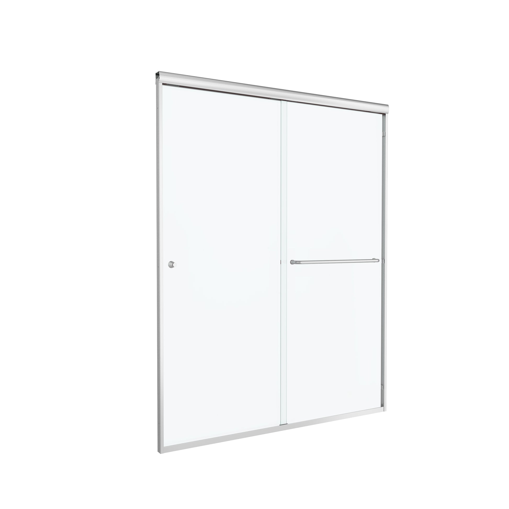 60"x72" Frame Sliding Shower Door with Soft Close and Clear Tempered Glass