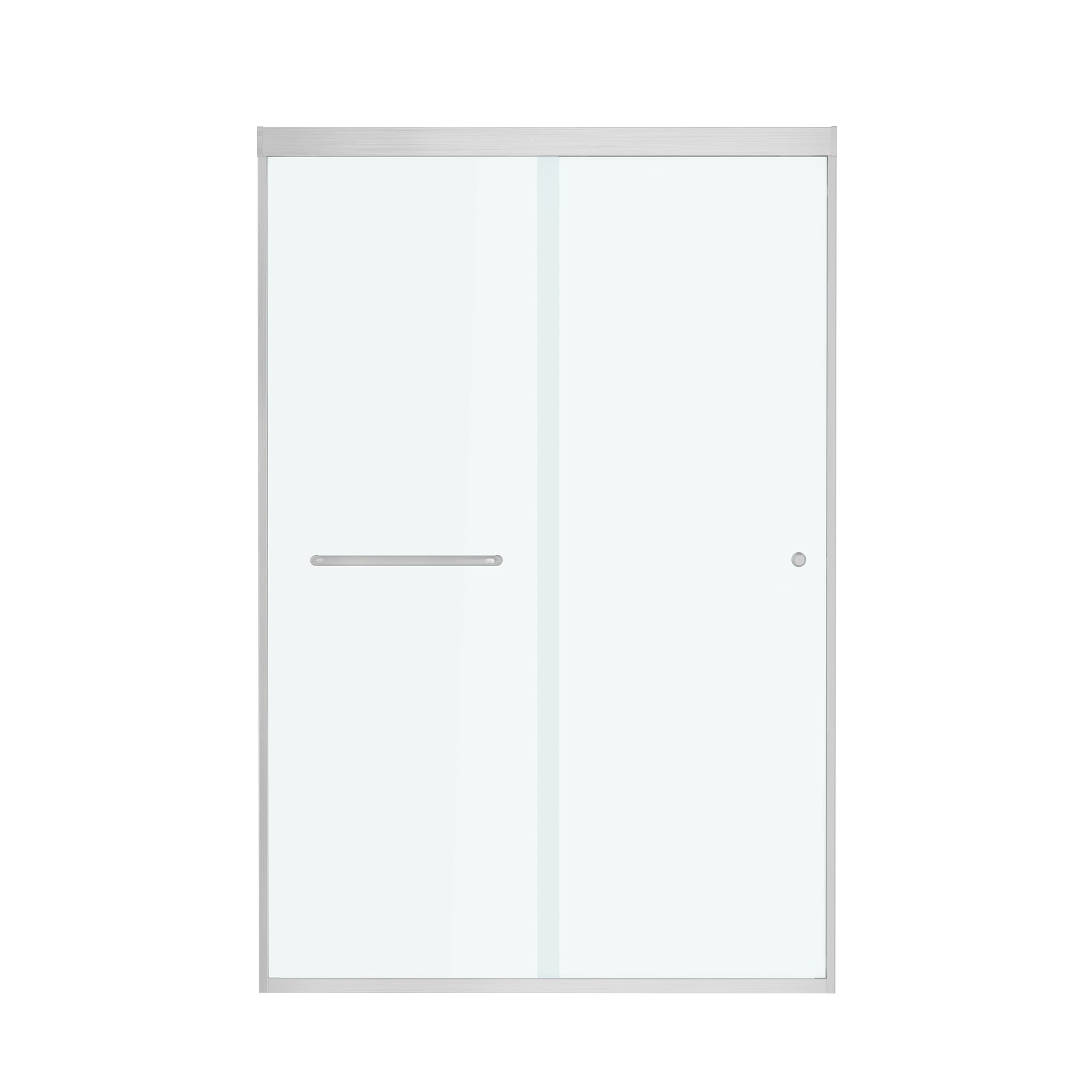 48"x72" Frame Sliding Shower Door with Soft Close, 6 mm Clear Tempered Glass, Reversible