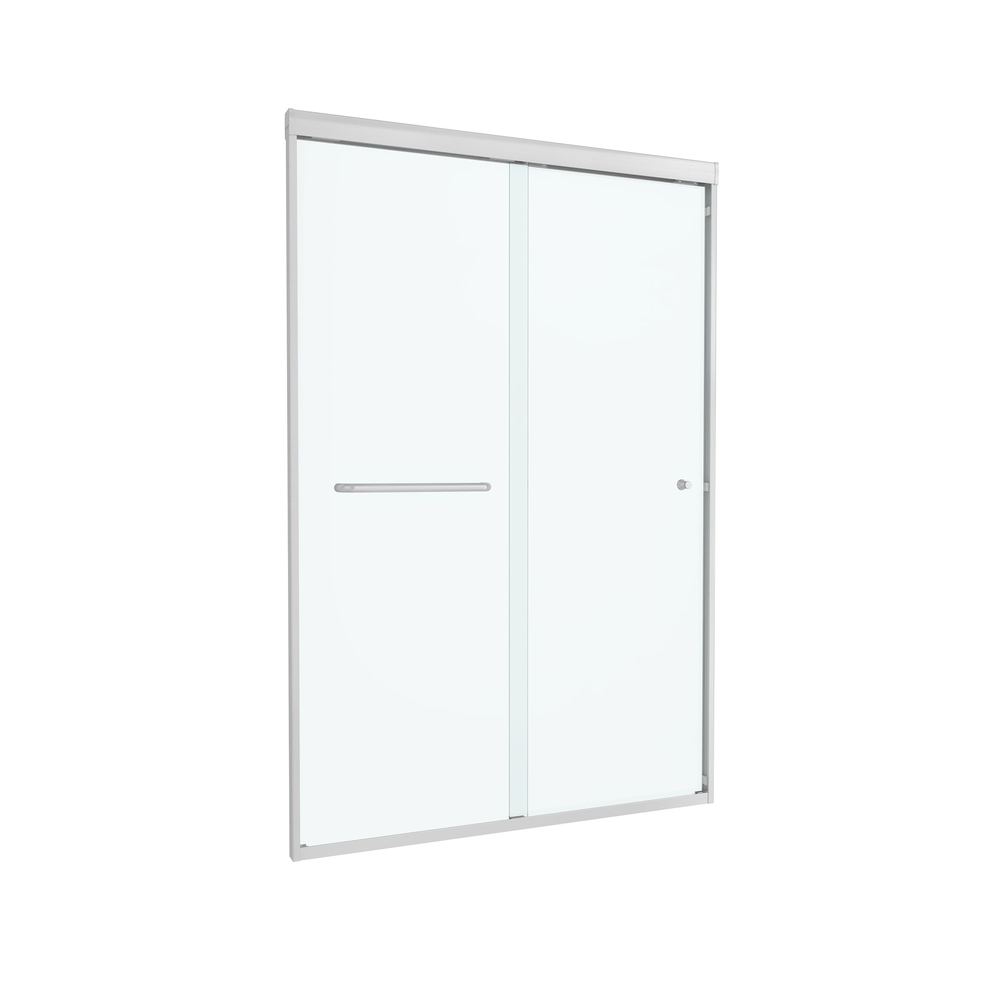 48"x72" Frame Sliding Shower Door with Soft Close, 6 mm Clear Tempered Glass, Reversible