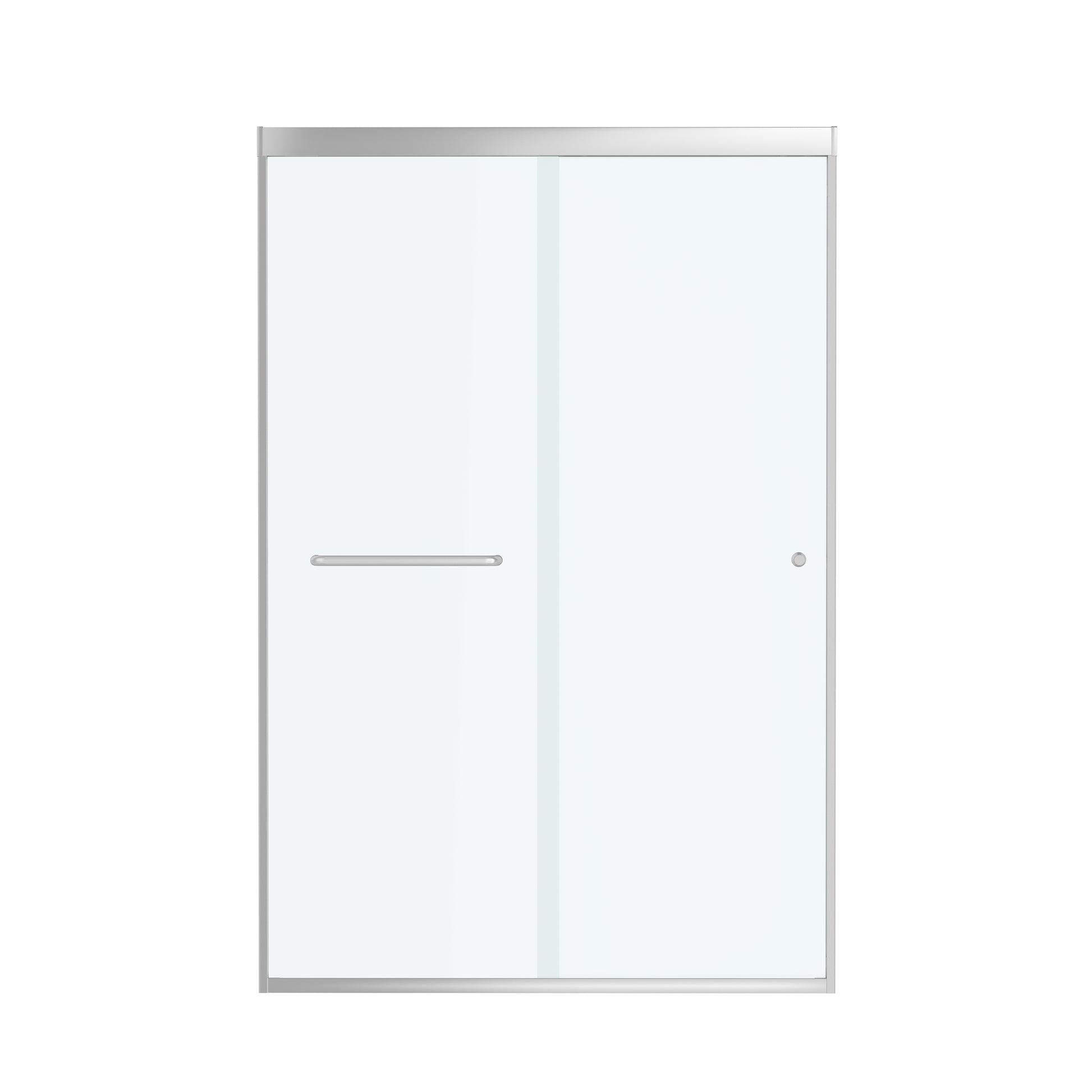 48"x72" Frame Sliding Shower Door with Soft Close, 6 mm Clear Tempered Glass, Reversible