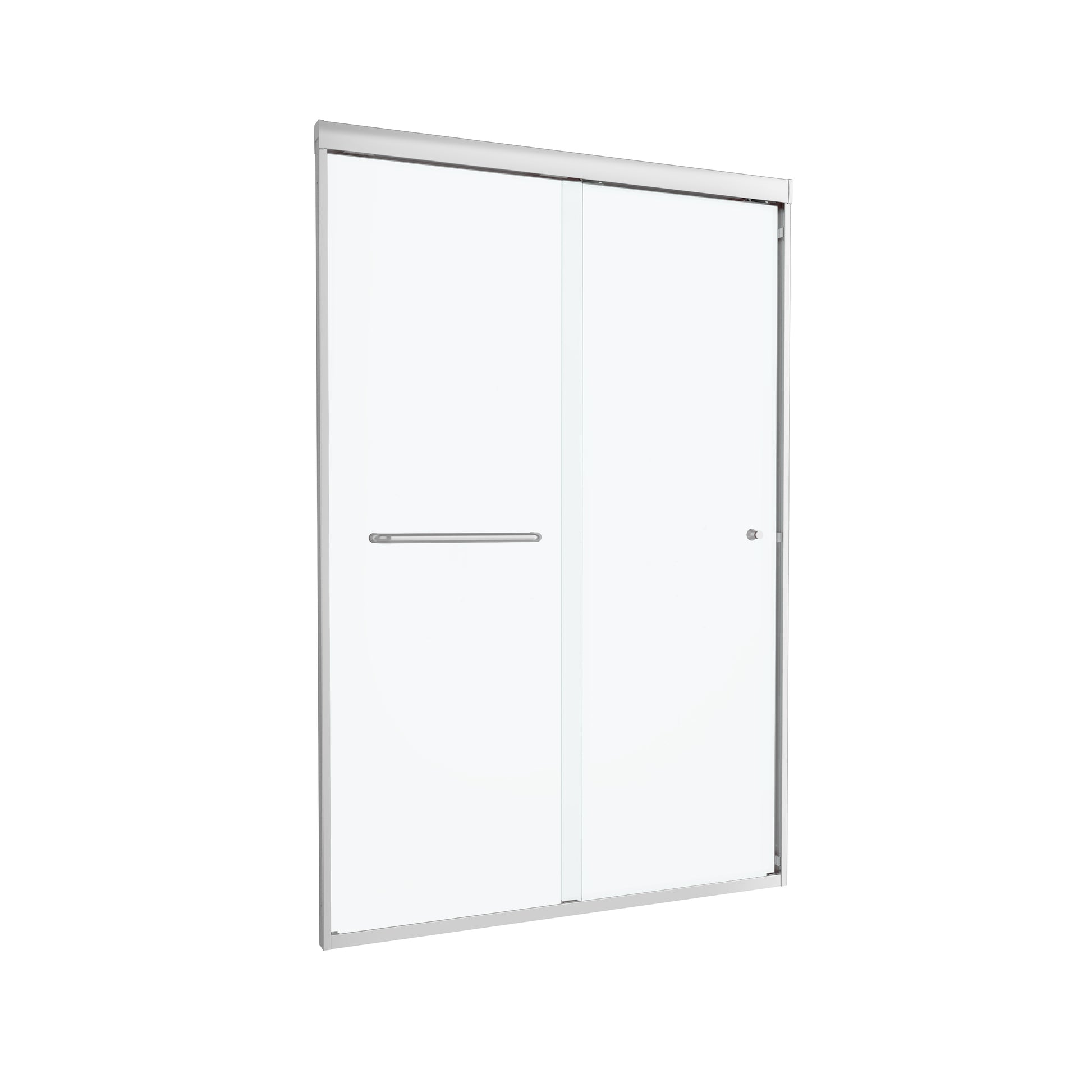 48"x72" Frame Sliding Shower Door with Soft Close, 6 mm Clear Tempered Glass, Reversible